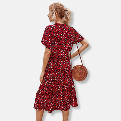 Anaïs - Elegant dress with leopard print