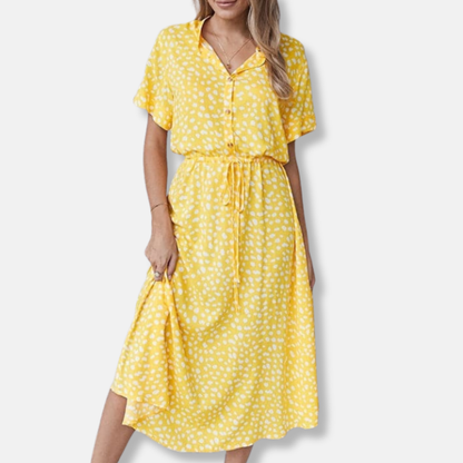 Anaïs - Elegant dress with leopard print