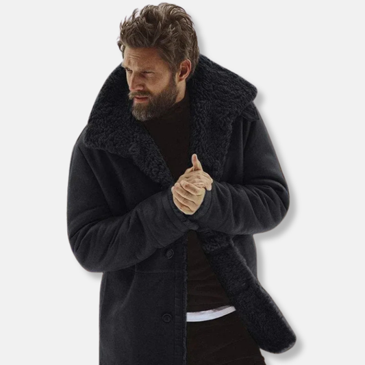 Oliver Wool Relaxed Fit Parka Jacket | Collared Button Front Mid-Thigh Jacket