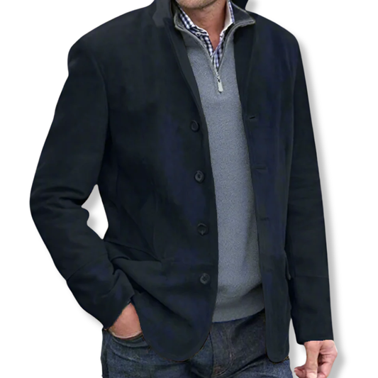 Sebastian Tailored Fit Jacket | Button Front Hip-Length Jacket