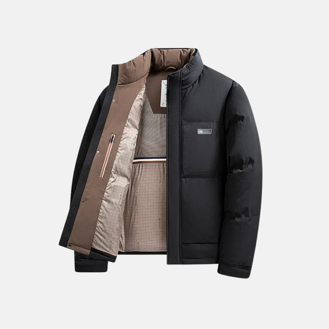 Men’s Jacket - Insulated - Regular Fit - Stand Collar - Full Zip Closure