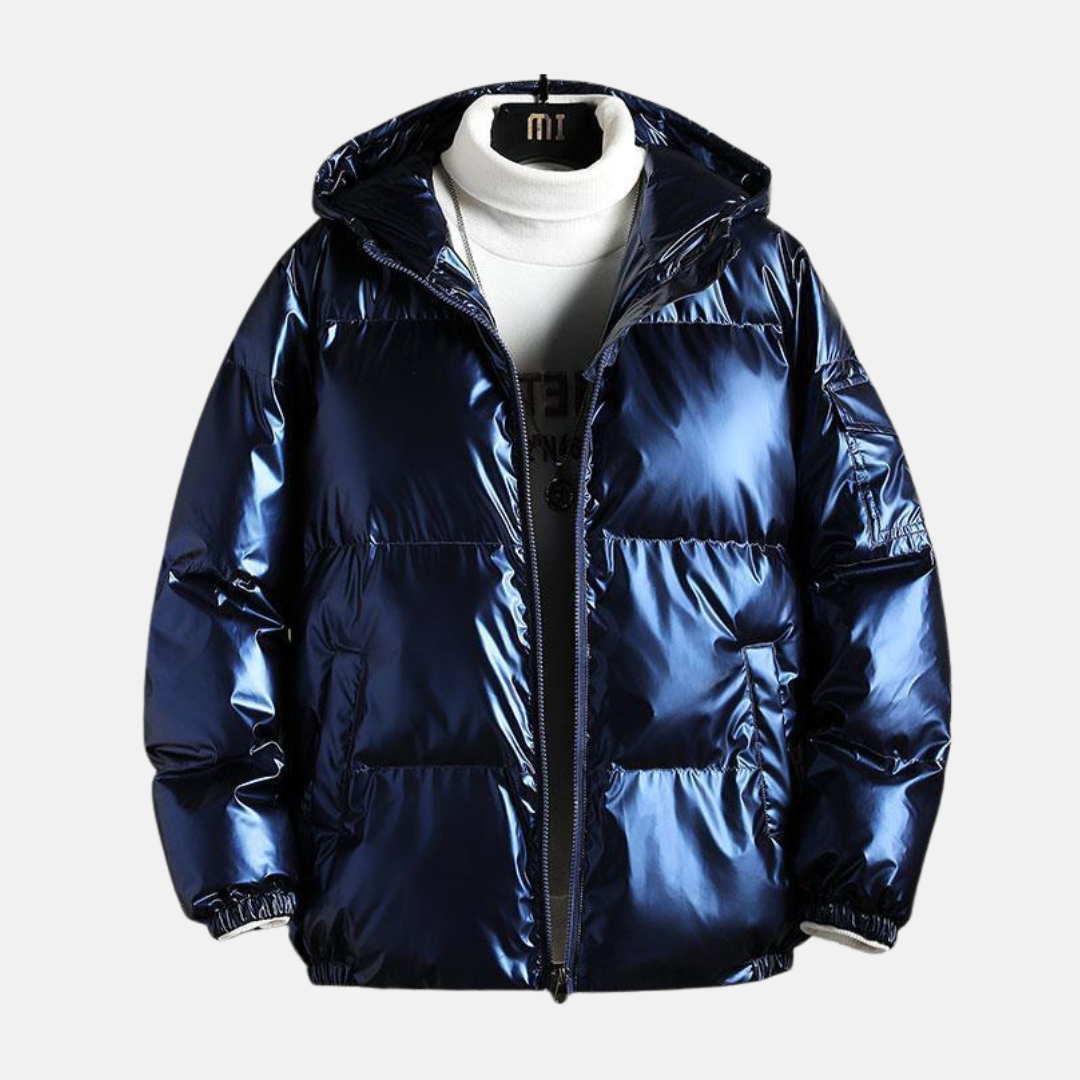 Men’s Puffer Coat - Woven - Oversized Fit - Hooded - Quilted - Water-Resistant
