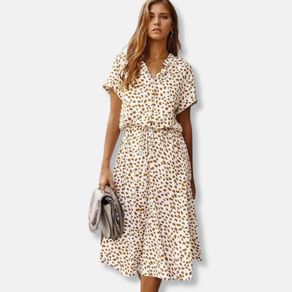 Anaïs - Elegant dress with leopard print