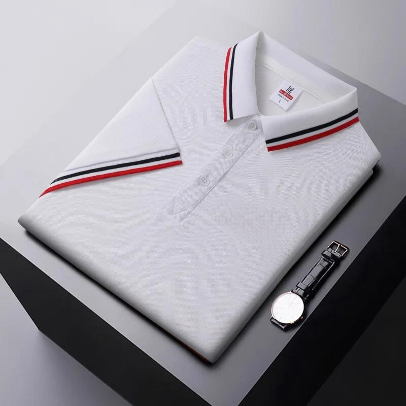Men's Polo Shirt – Regular Fit – Breathable Comfort – Striped Collar Casual Look