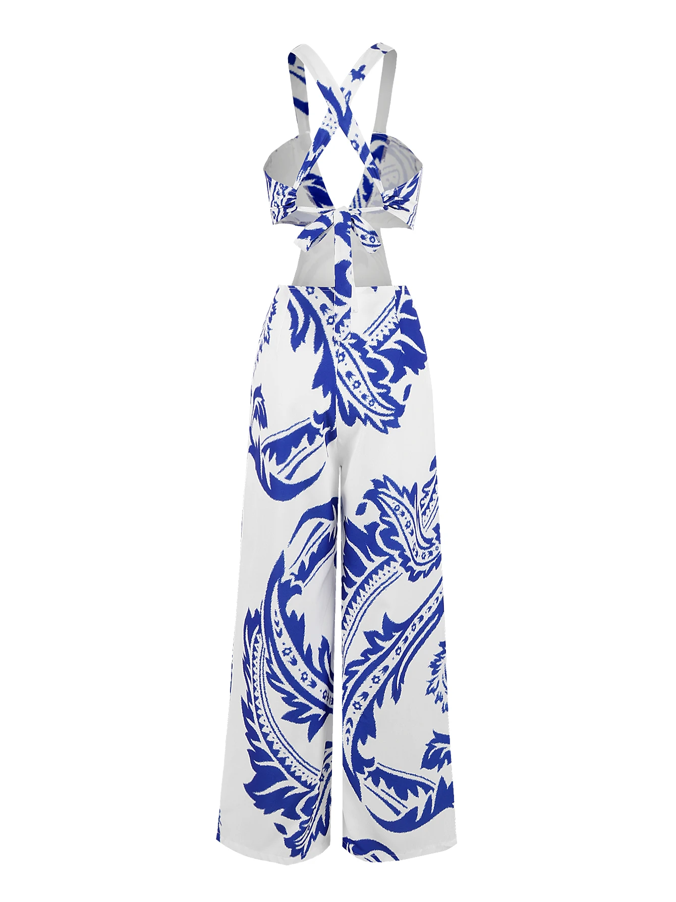 Women's Maxi Dress - Lightweight Fabric - V-Neckline - Cut-Out Sides - Elegant Cut