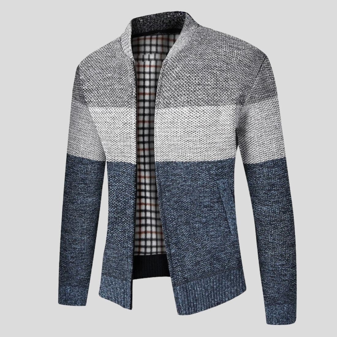 Andre - Cardigan med tricolore-design