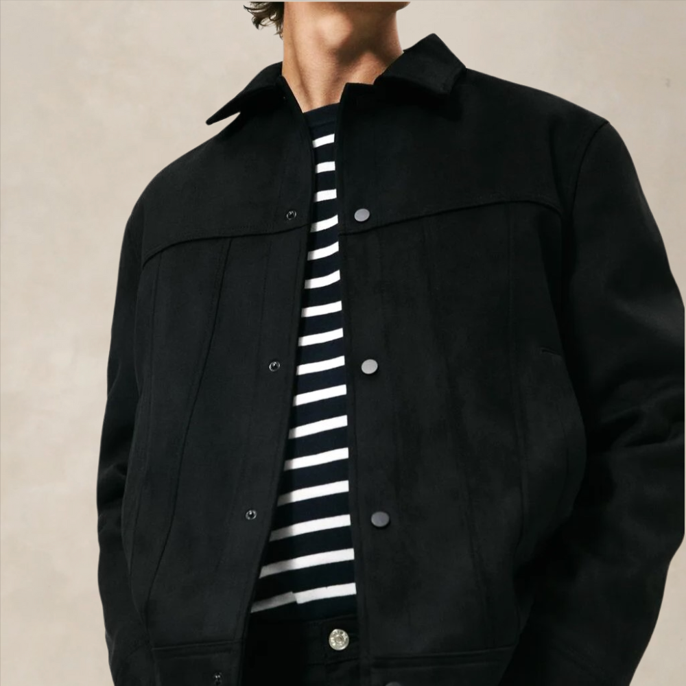 Men's Jacket – Regular Fit – Button Closure – Structured Silhouette – Luxurious Material