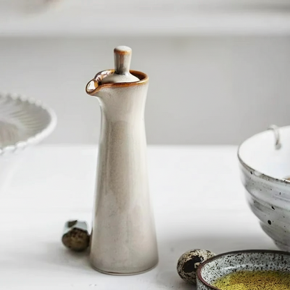 Minimalist Glossy Ceramic Oil Dispenser