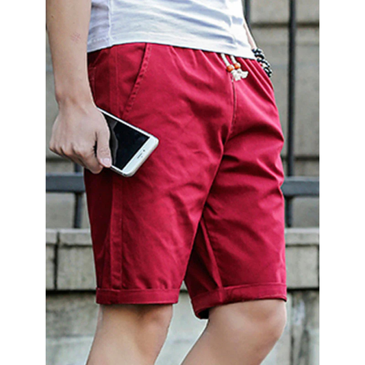 Men's Shorts – Relaxed Fit – Breathable Lightweight Material – Drawstring Waist – Side Pockets
