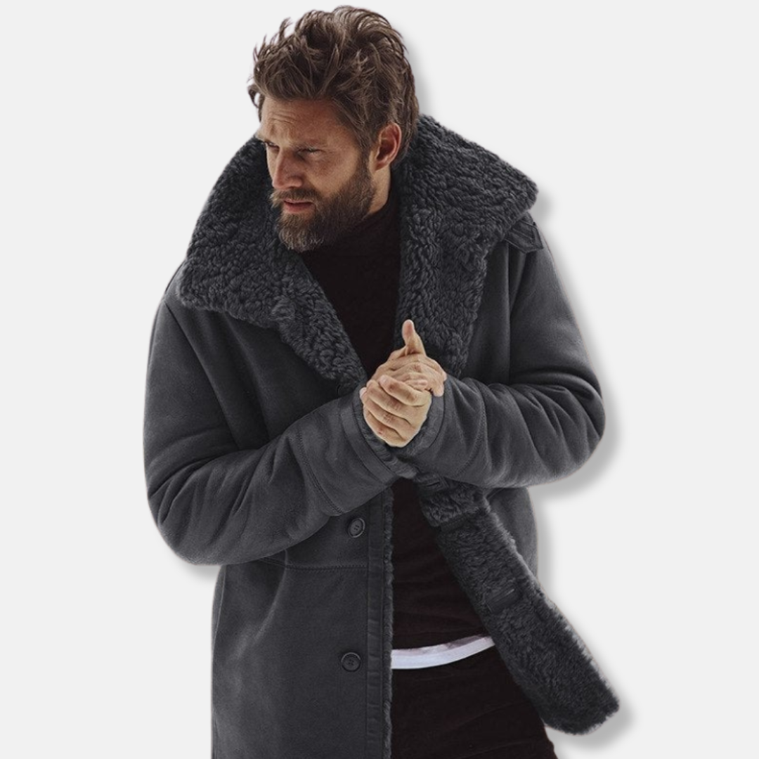 Oliver Wool Relaxed Fit Parka Jacket | Collared Button Front Mid-Thigh Jacket