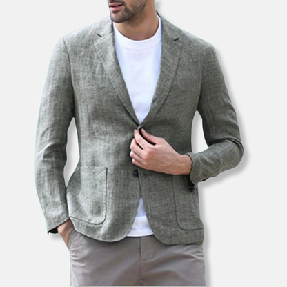 Men's Blazer – Slim Fit – Breathable Mix – Single Button – Classic Notch Lapel