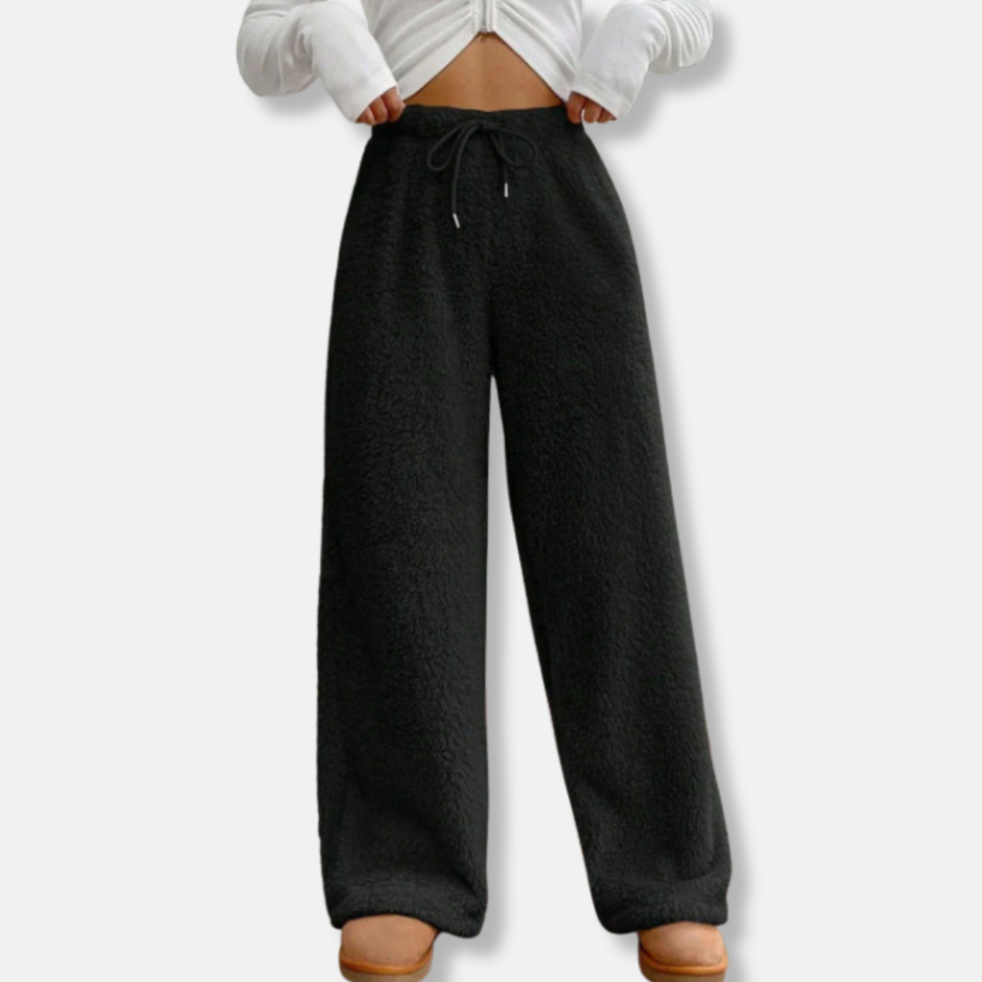 Sienna Cotton-Blend Lounge Pants | Loose Fit Full-Length Pants