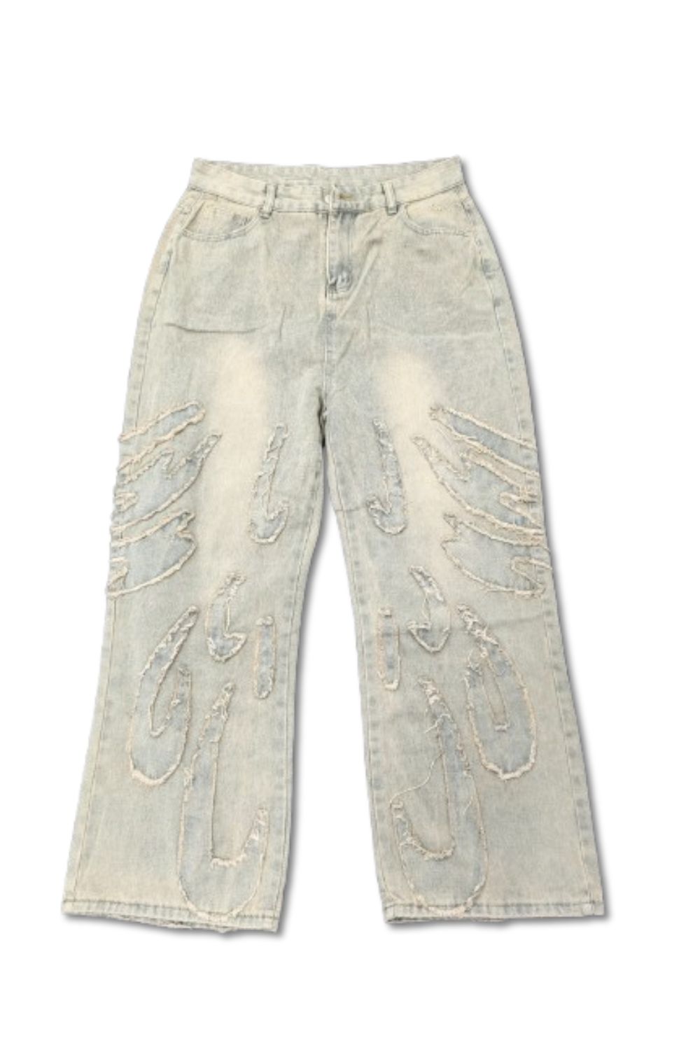 Kvinder Jeans - Wide-Leg Pasform - Distressed Design - Casual Denim Look