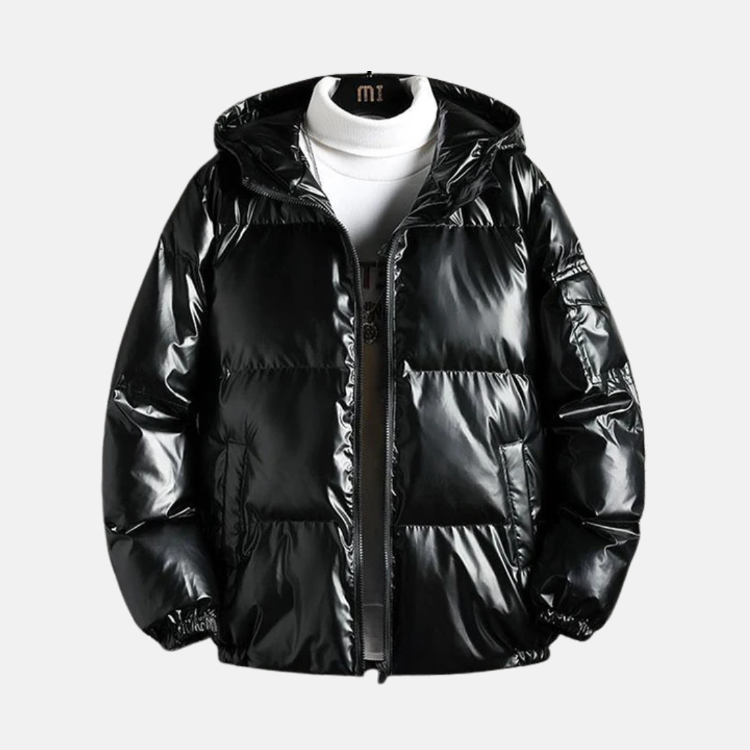 Men’s Puffer Coat - Woven - Oversized Fit - Hooded - Quilted - Water-Resistant