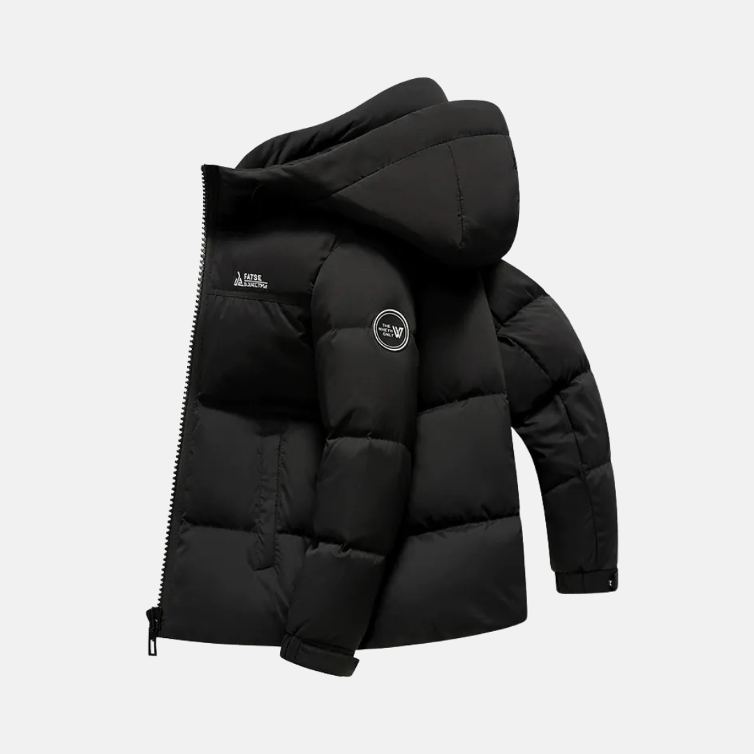 Thomas Nylon Puffer Jacket | Padded Hooded Hip-Length Jacket