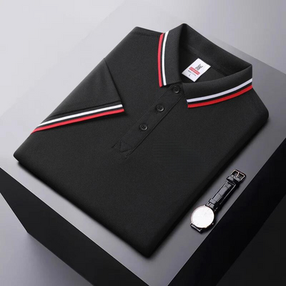 Men's Polo Shirt – Regular Fit – Breathable Comfort – Striped Collar Casual Look