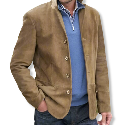 Sebastian Tailored Fit Jacket | Button Front Hip-Length Jacket