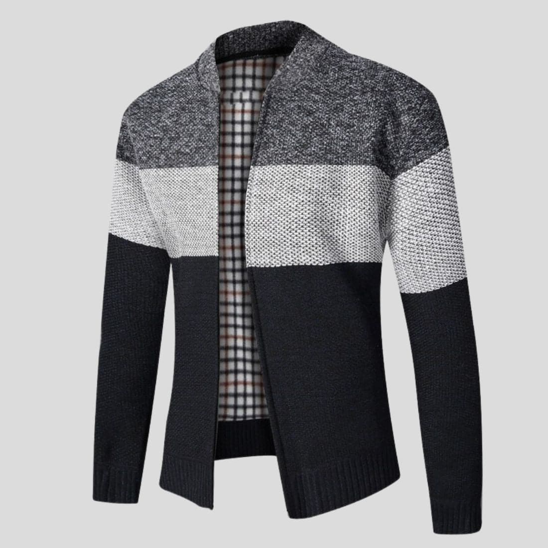 Andre - Cardigan med tricolore-design