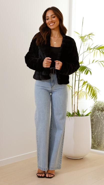 Dame Kort Jakke – Struktur Pasform – Quiltet Design – Åben Front
