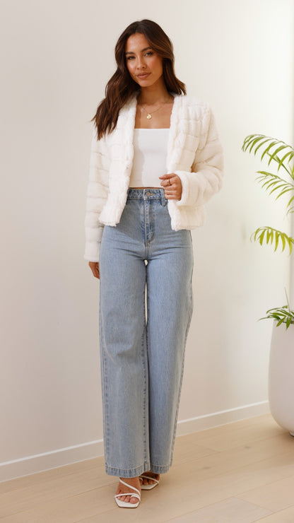 Dame Kort Jakke – Struktur Pasform – Quiltet Design – Åben Front