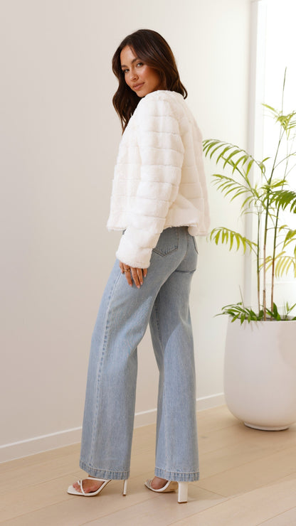 Dame Kort Jakke – Struktur Pasform – Quiltet Design – Åben Front