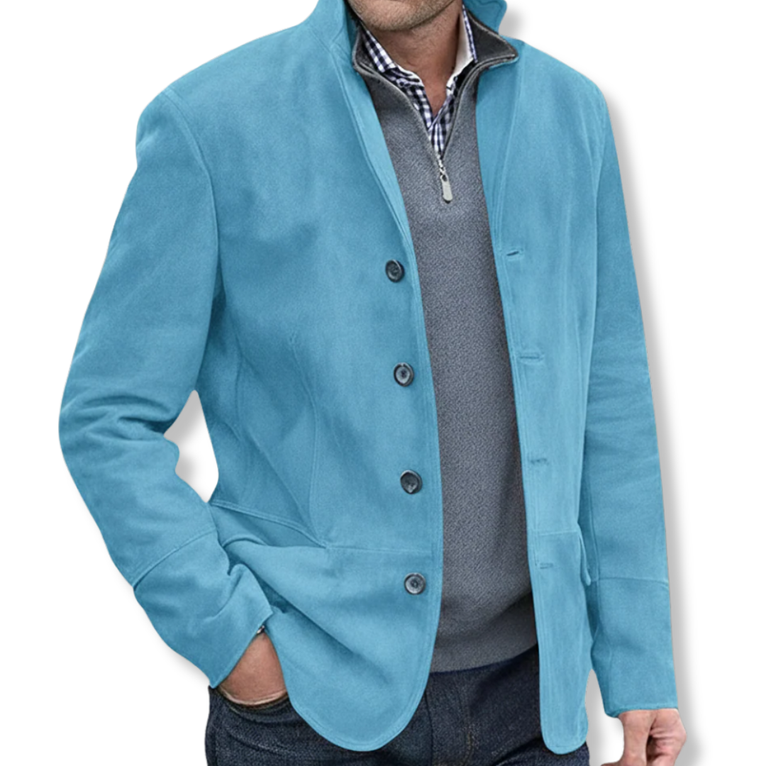 Sebastian Tailored Fit Jacket | Button Front Hip-Length Jacket