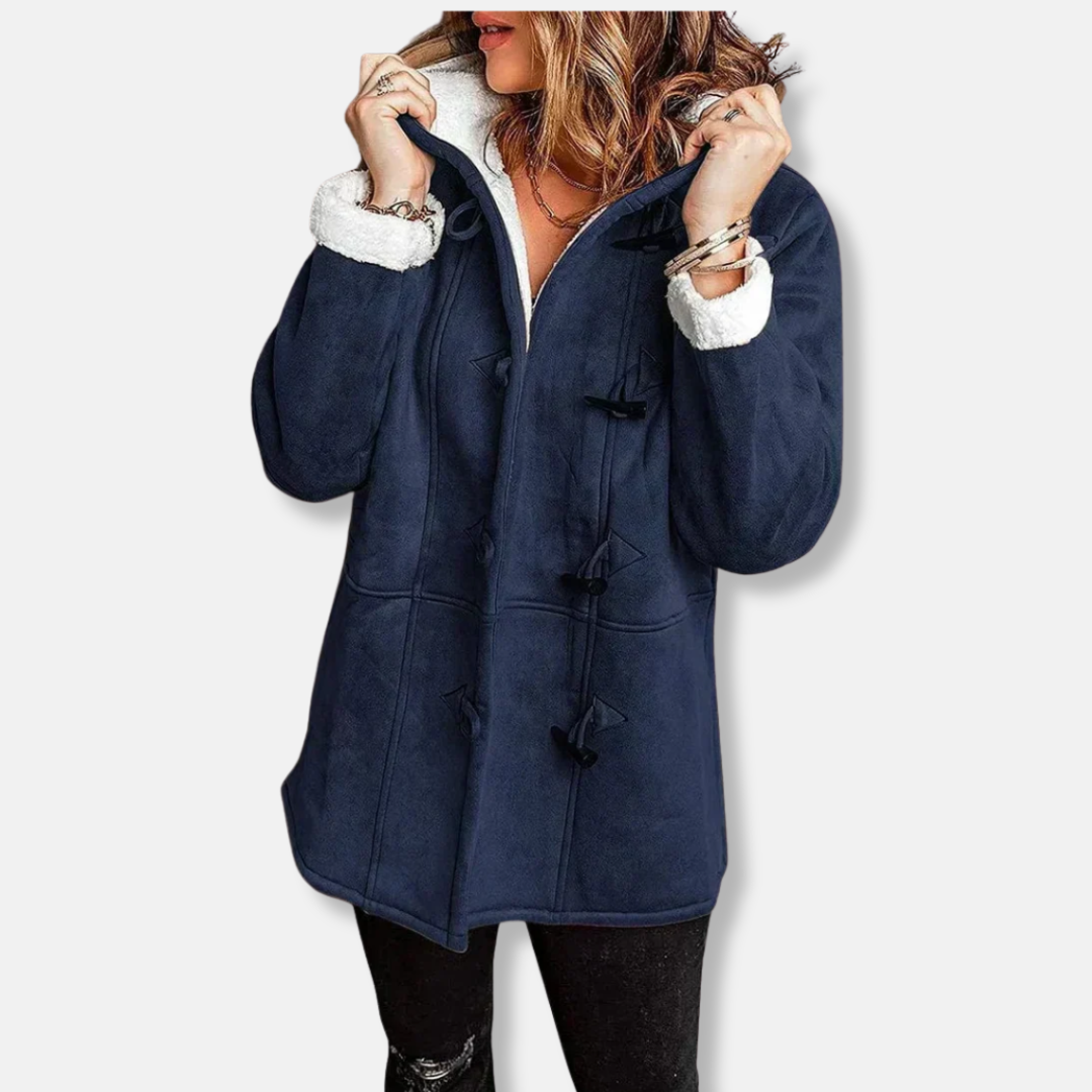 Women's Jacket – Fleece – Hood – Toggle Closure – Relaxed Fit – Mid-Length