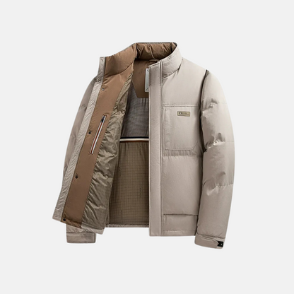 Men’s Jacket - Insulated - Regular Fit - Stand Collar - Full Zip Closure