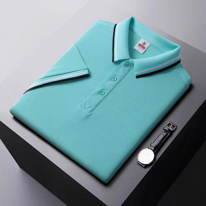 Men's Polo Shirt – Regular Fit – Breathable Comfort – Striped Collar Casual Look