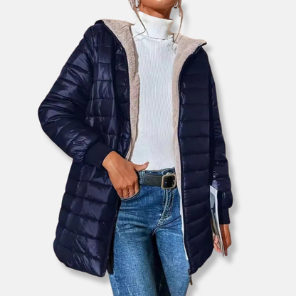 Sienna Quilted Puffer Jacket | Hooded Relaxed Fit Jacket