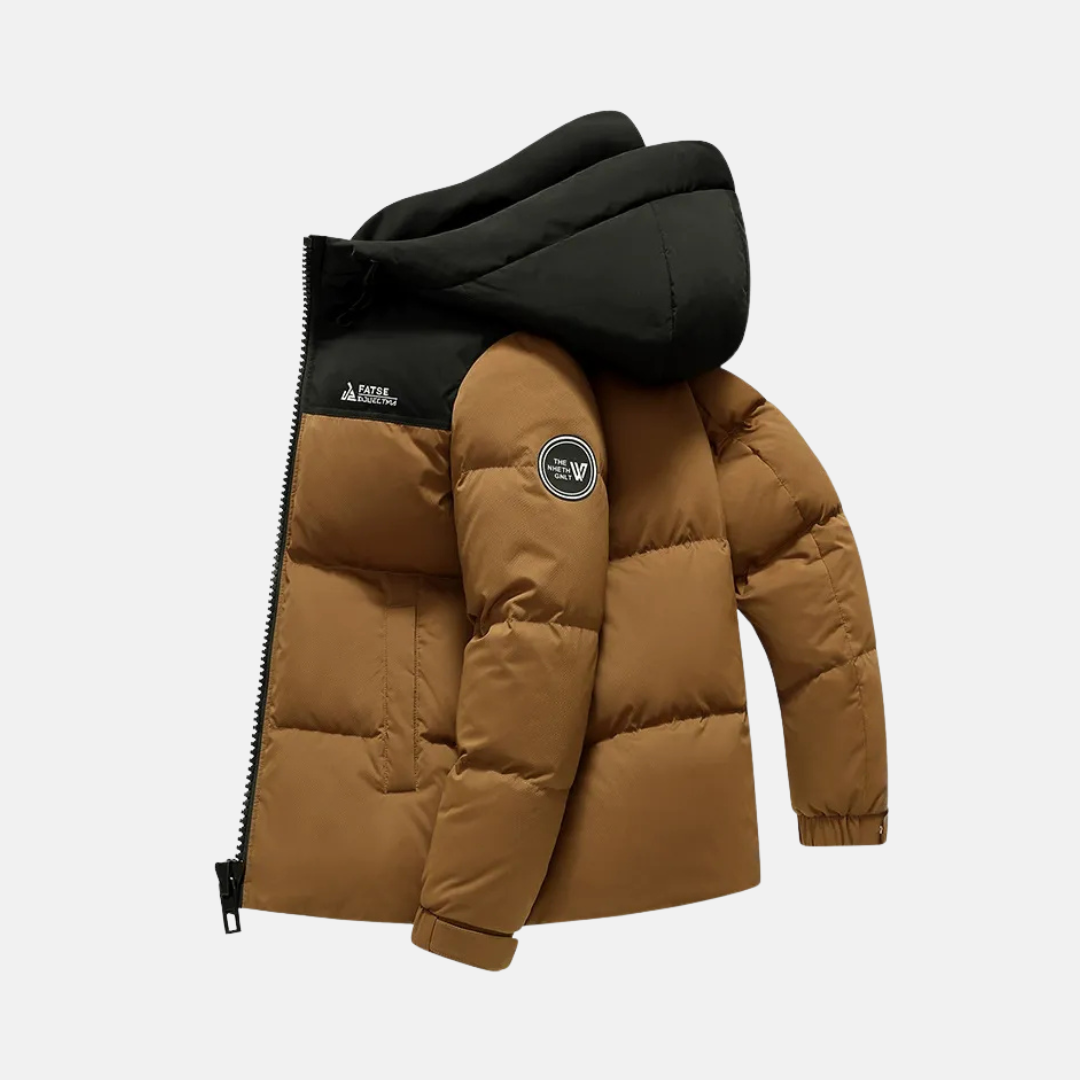 Thomas Nylon Puffer Jacket | Padded Hooded Hip-Length Jacket