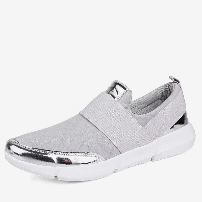 Dame Slip-on Sneakers - Komfortabel Gummisål - Elastisk Bånd - Moderne Design