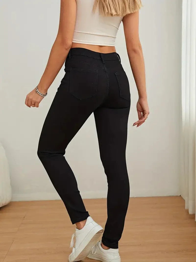 Leona - Skinny jeans med finish i høj kvalitet