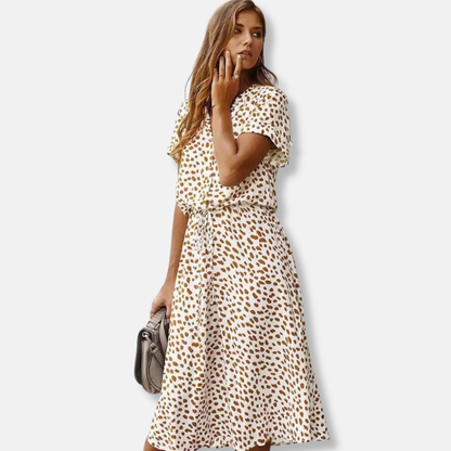 Anaïs - Elegant dress with leopard print