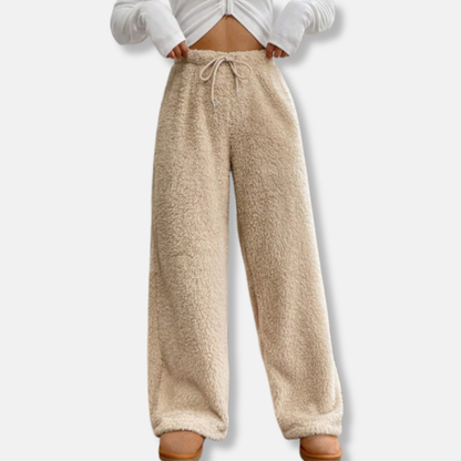 Sienna Cotton-Blend Lounge Pants | Loose Fit Full-Length Pants