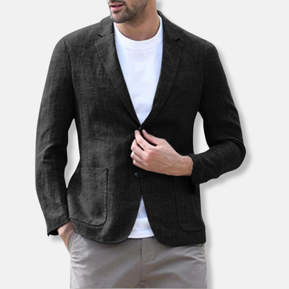 Men's Blazer – Slim Fit – Breathable Mix – Single Button – Classic Notch Lapel