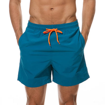 Men's swim shorts – relaxed fit – quick-drying – elastic and drawstring – mid-length