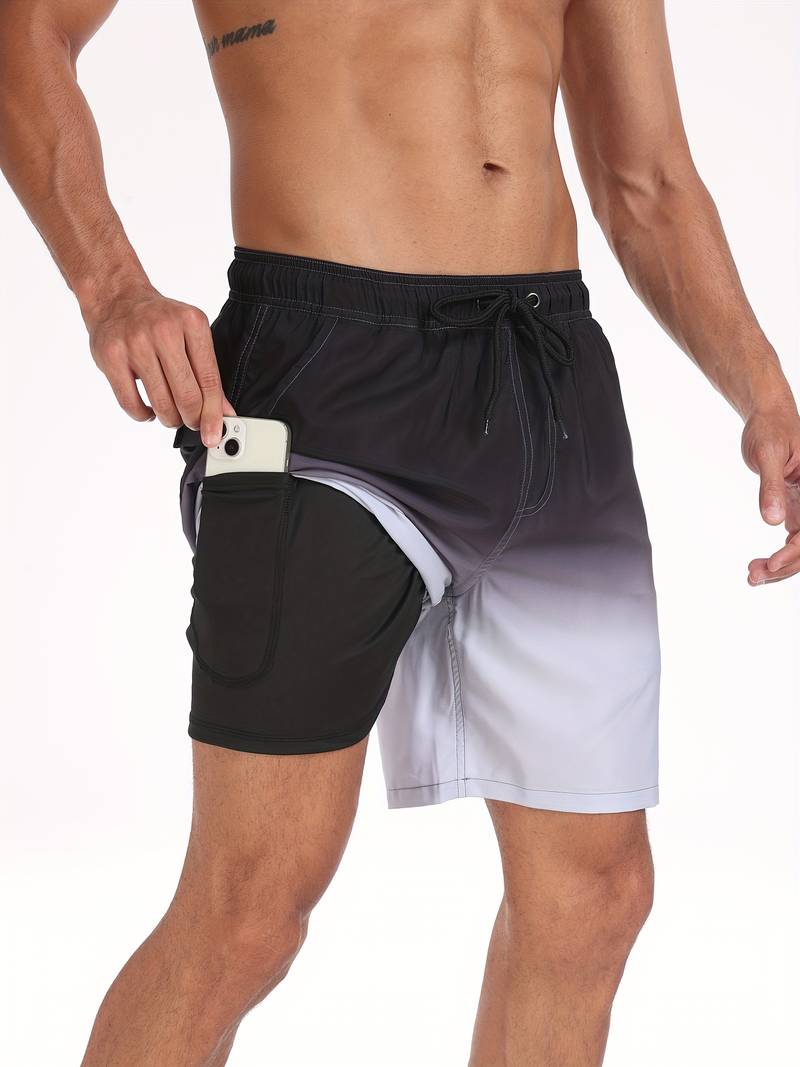 Men's Swim Shorts – Quick-Drying Lightweight Material – Relaxed Fit – Mid-Length