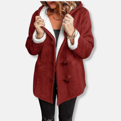 Women's Jacket – Fleece – Hood – Toggle Closure – Relaxed Fit – Mid-Length