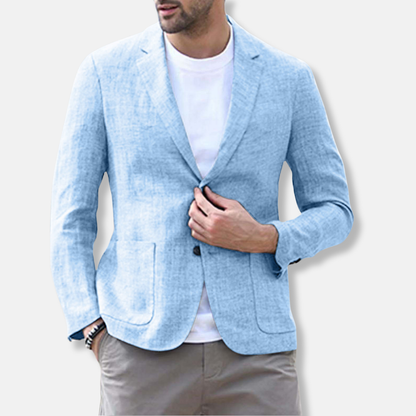 Men's Blazer – Slim Fit – Breathable Mix – Single Button – Classic Notch Lapel