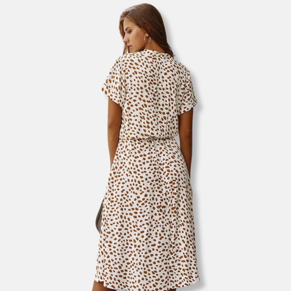 Anaïs - Elegant dress with leopard print