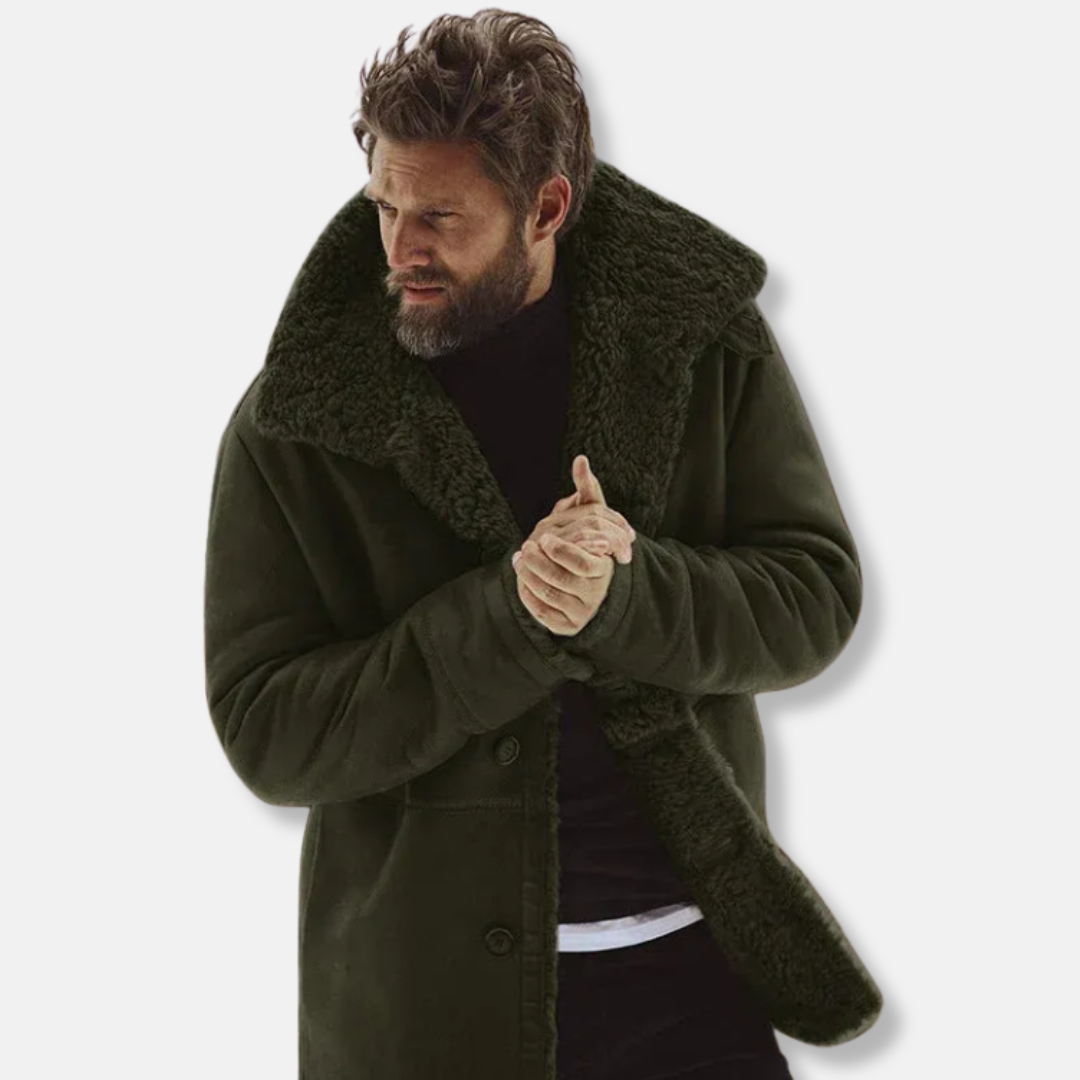 Oliver Wool Relaxed Fit Parka Jacket | Collared Button Front Mid-Thigh Jacket