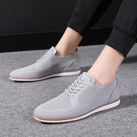 Men's Sneakers - Breathable Knit Mesh - Lightweight Comfort - Flexible Outsole