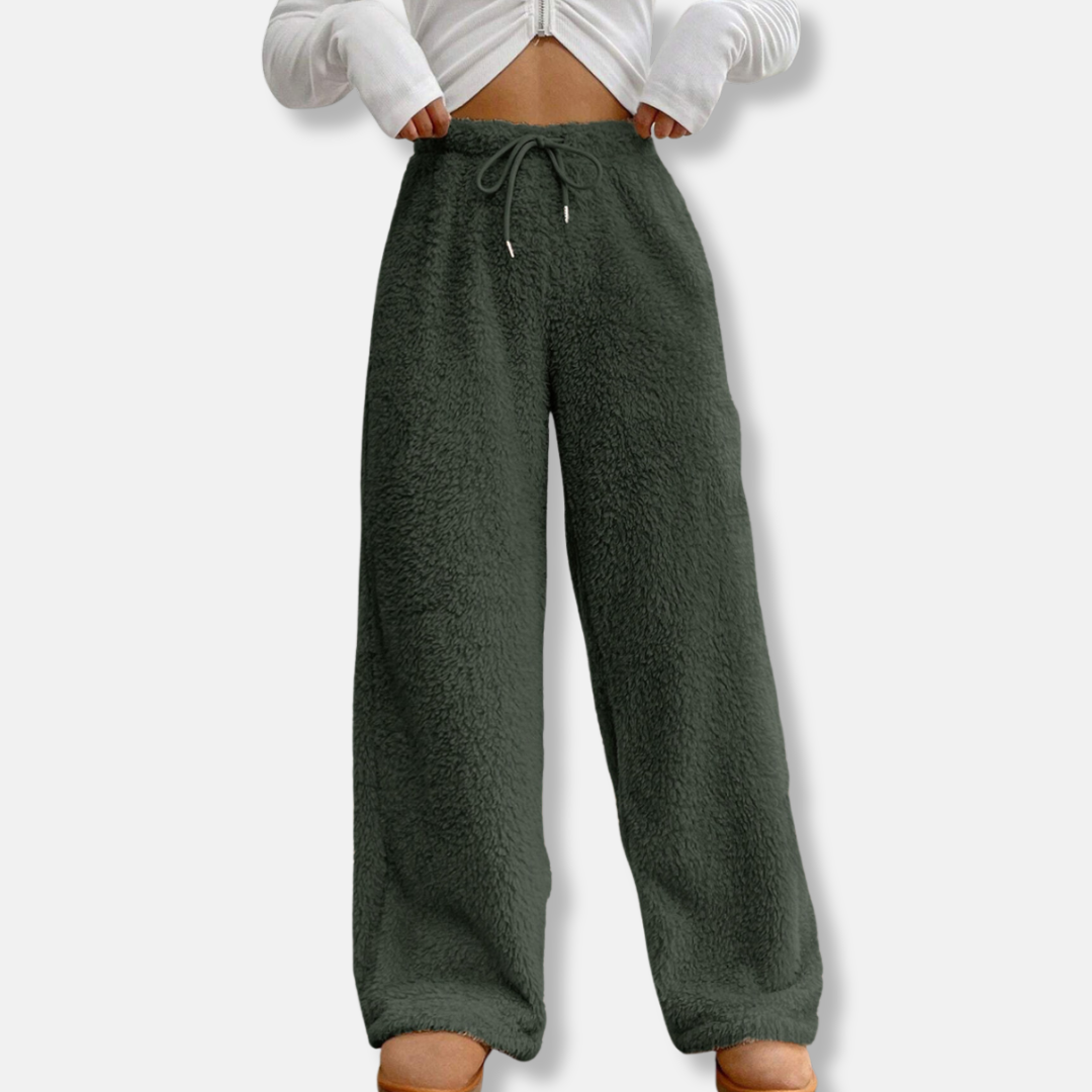 Sienna Cotton-Blend Lounge Pants | Loose Fit Full-Length Pants