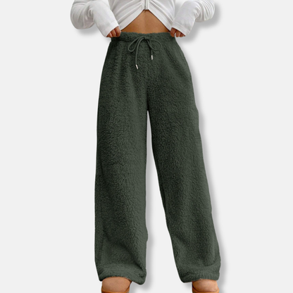 Sienna Cotton-Blend Lounge Pants | Loose Fit Full-Length Pants