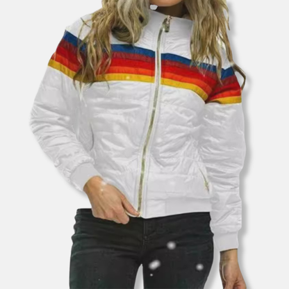 Grace Puffer Jacket | Quilted Hooded Hip-Length Jacket