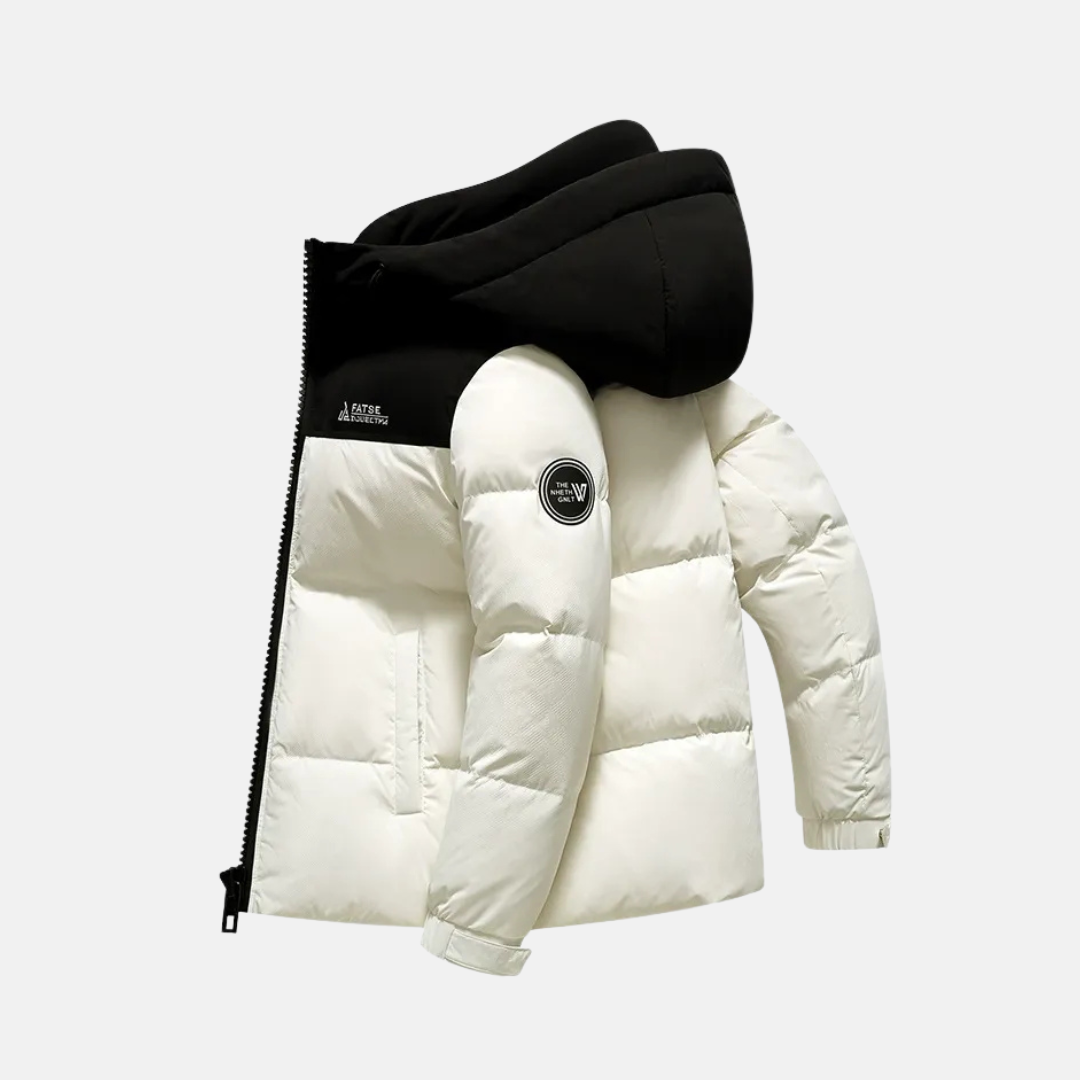 Thomas Nylon Puffer Jacket | Padded Hooded Hip-Length Jacket