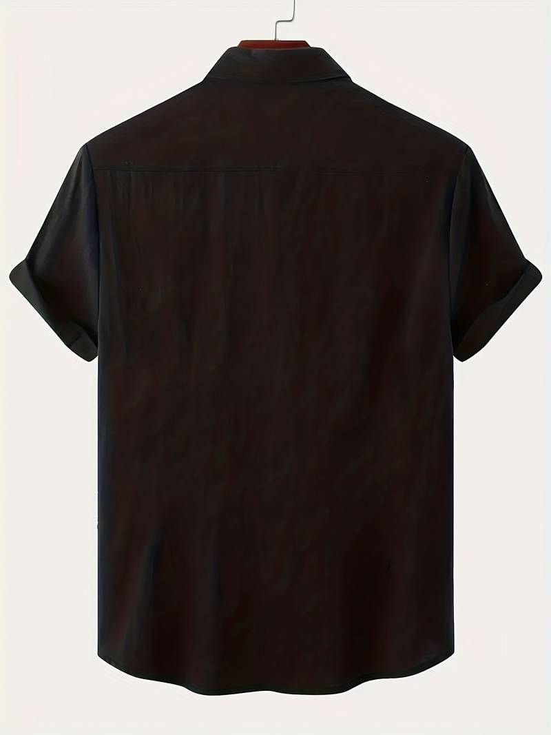 Men's Shirt - Short-Sleeved Button-Up - Classic Collar - Regular Fit - Breathable