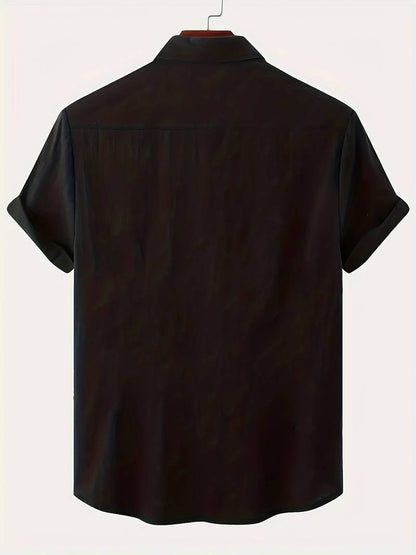 Men's Shirt - Short-Sleeved Button-Up - Classic Collar - Regular Fit - Breathable