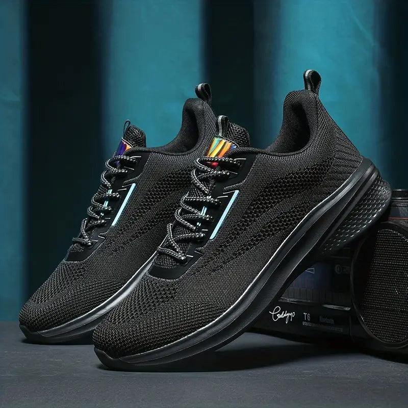 Men's Sneakers – Breathable Mesh – Lightweight Design – Shock-Absorbing Rubber Sole